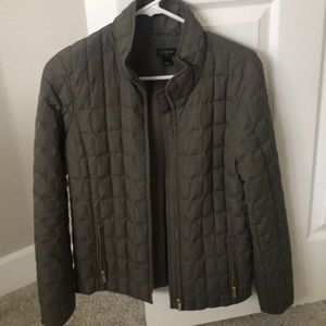 Jcrew quilted Jacket- small, olive